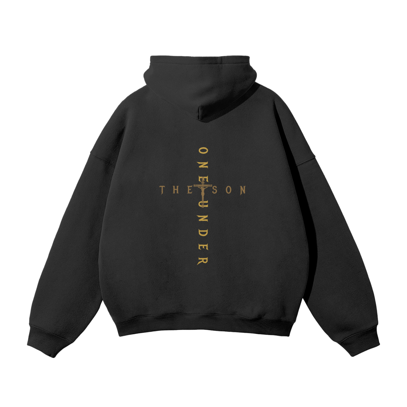 The Son Logo Oversized Solid Color Fleece Hoodie