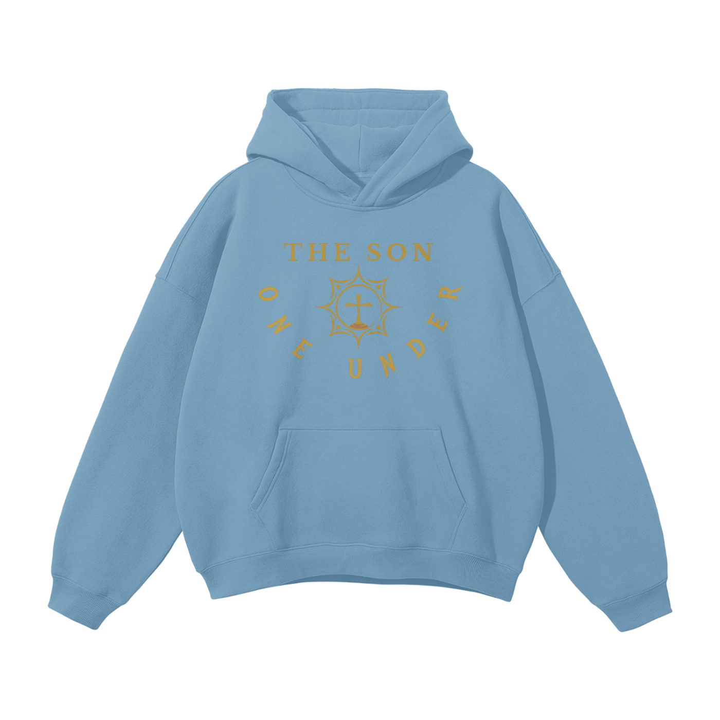 The Son Logo Oversized Solid Color Fleece Hoodie