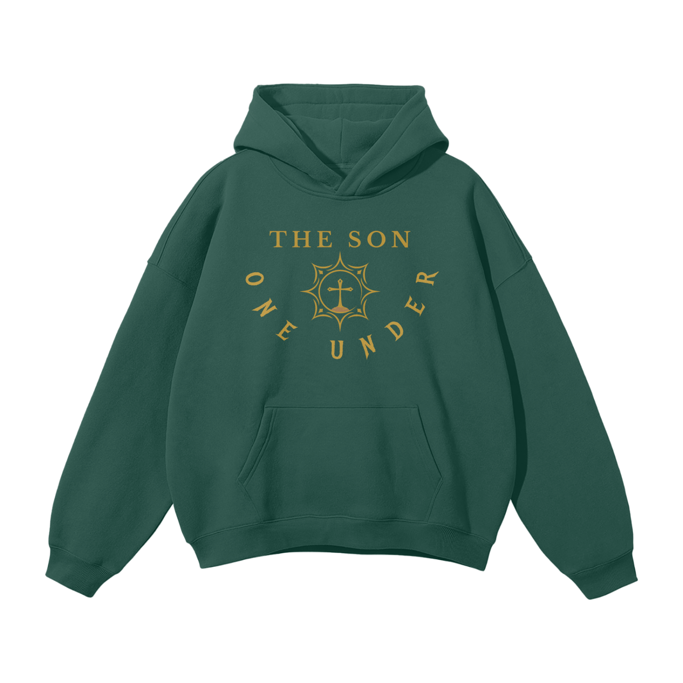 The Son Logo Oversized Solid Color Fleece Hoodie