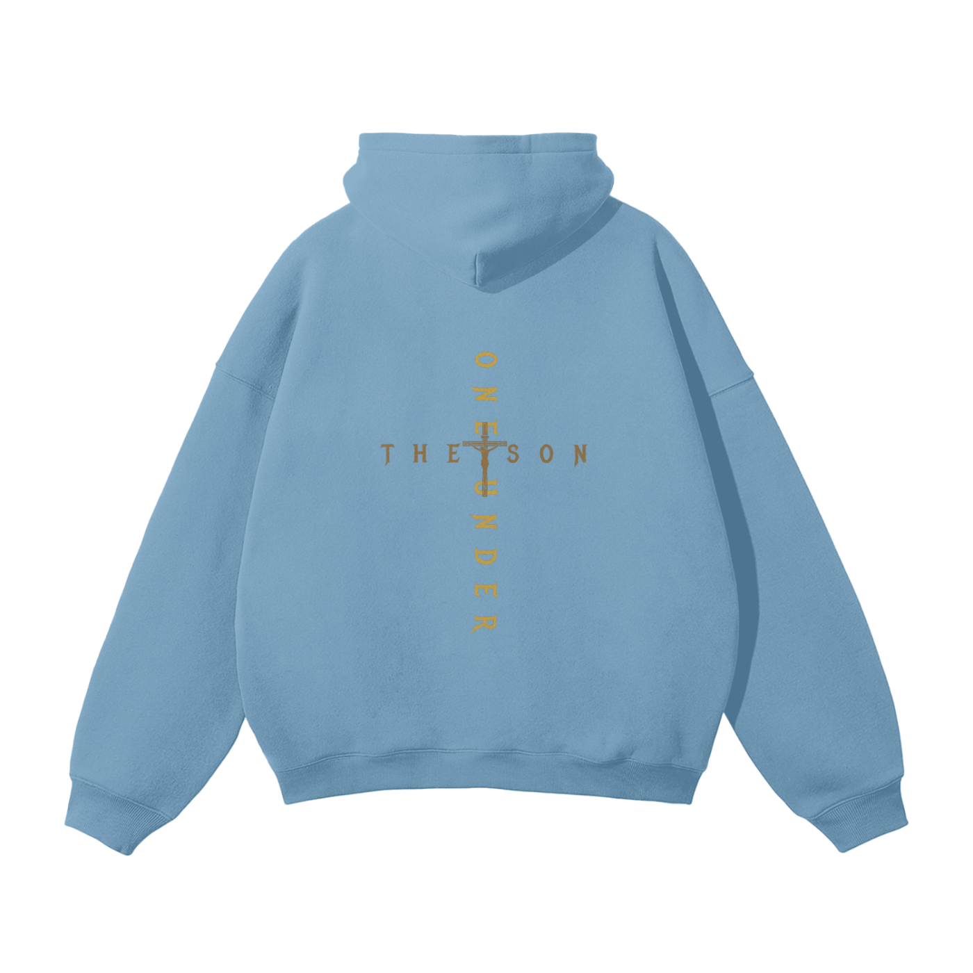 The Son Logo Oversized Solid Color Fleece Hoodie