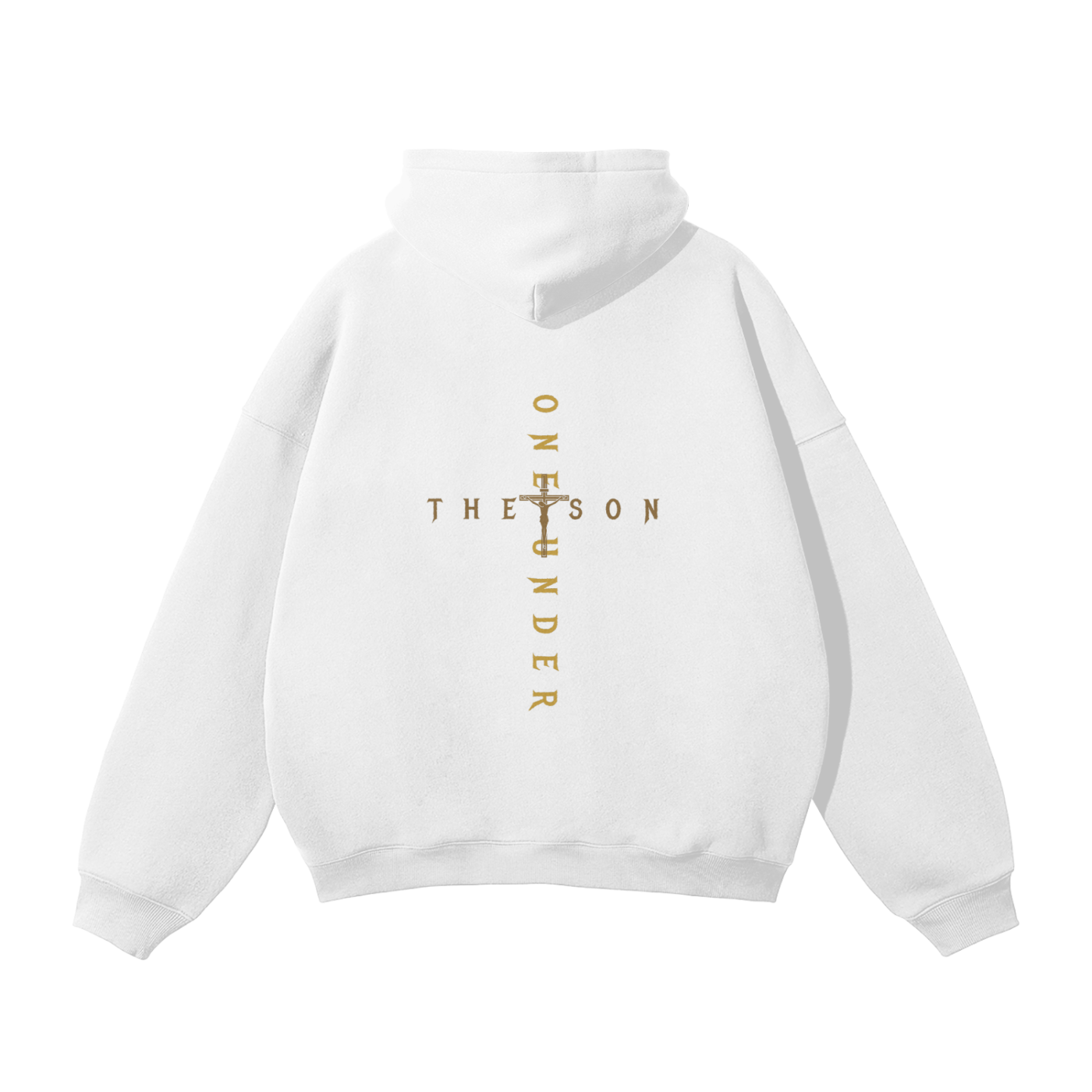 The Son Logo Oversized Solid Color Fleece Hoodie