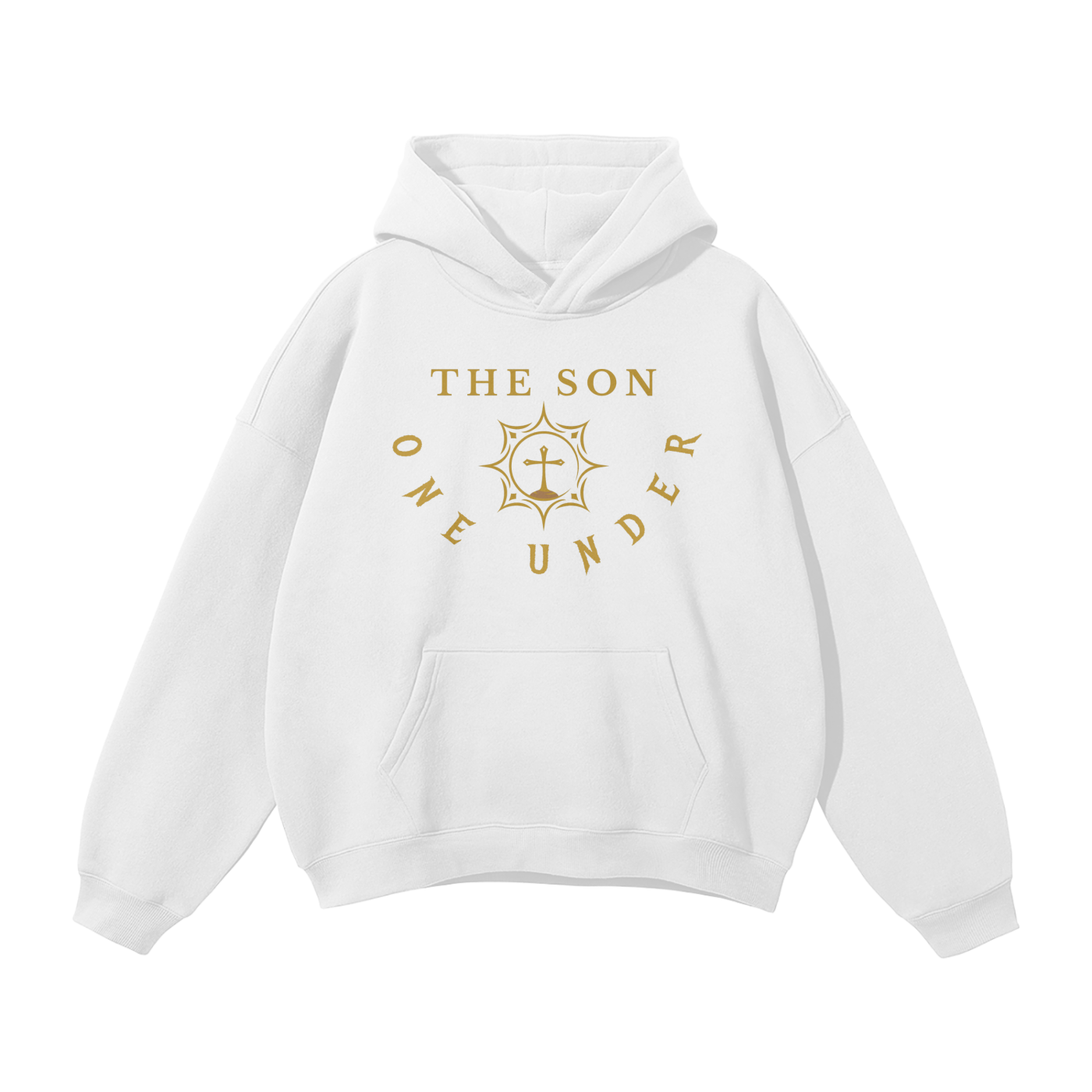 The Son Logo Oversized Solid Color Fleece Hoodie